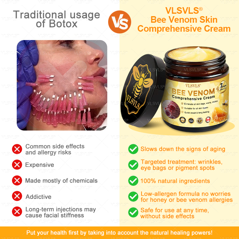 VLSVLS® Bee Venom Comprehensive Cream  👩‍⚕️⏰ LAST DAY 80% OFF (Sagging Skin, Fine Lines, Loss of Firmness, Flat Bust, Drooping Hips, and More)