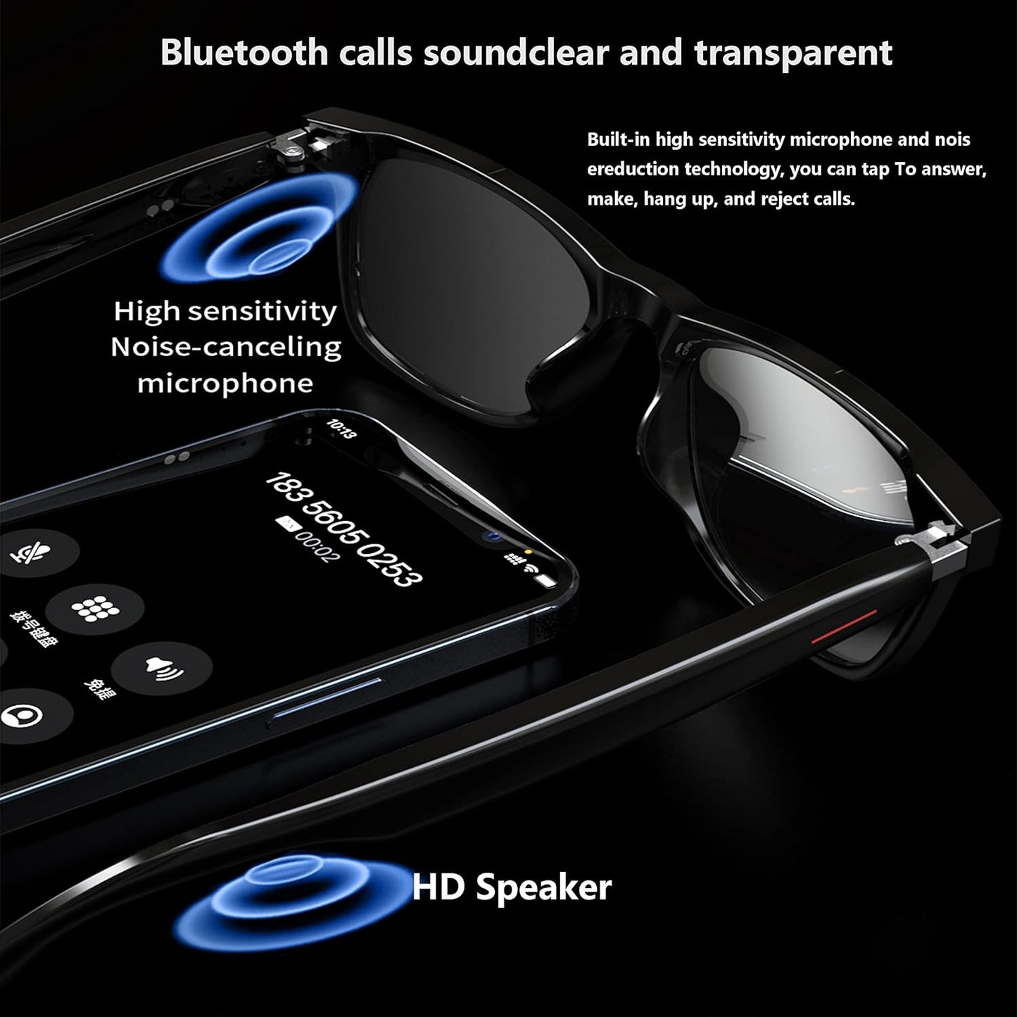 Last Day Promotion 49% OFF🔥-AI Wireless Bluetooth Translation Glasses